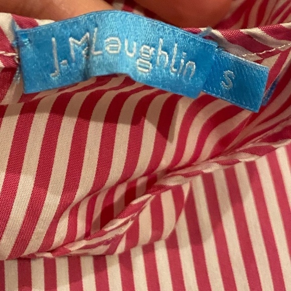 J. McLaughlin Juliette Dress Cold Shoulder Raspberry Pink White Size Small - Picture 5 of 8